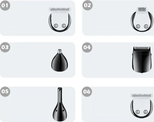 MASZYNKA do WŁOSÓW TRYMER do BRODY NOSA ZESTAW 6W1 na Arena.pl