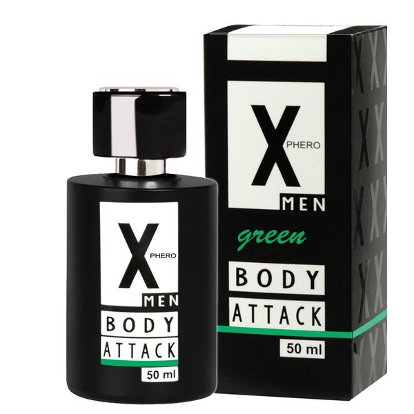 Perfumy X-Phero Body Attack Green For Men, 50 Ml zdjęcie 2