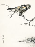 Plakat 60x80cm Brambling, Kashu Japoński Vintage do Salonu