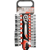 Komplet nasadek 1/2" z grzechotką (19szt.) Yato YT-38681