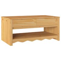 Stolik kawowy Drammen Dąb 99 x 55 x 45 cm Lite drewno sosnowe