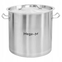 Garnek DUŻY indukcja ze stali nierdzewnej z POKRYWKĄ 21L 30 CM STANDARD