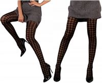 Seksowne Rajstopy W Pepitkę - ZigZag LivCo Corsetti M