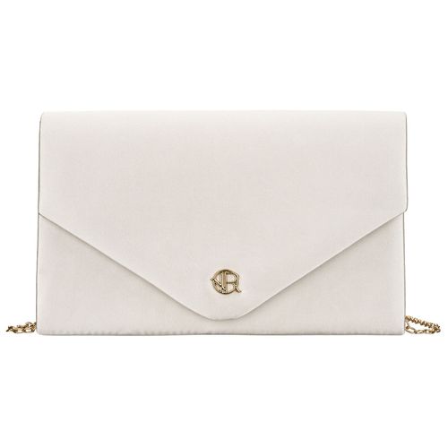 biała kopertówka damska z tkaniny syntetycznej zamykana klipsem na Arena.pl