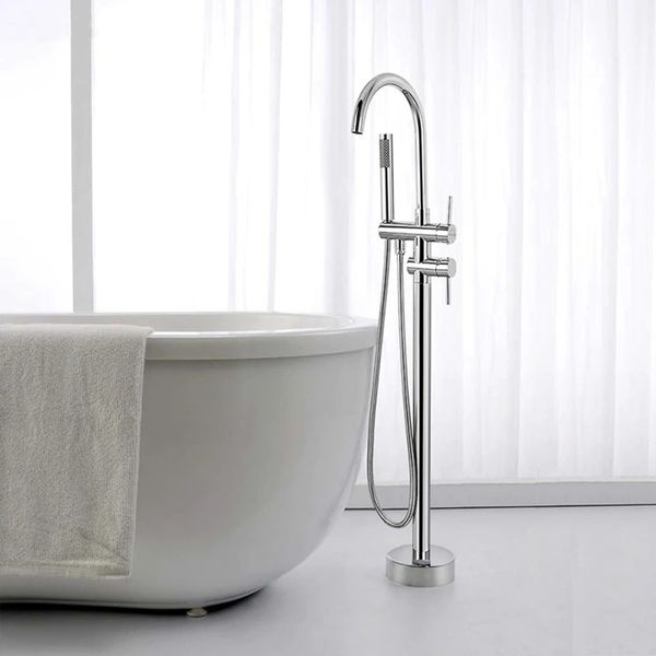 Bateria wannowa wolnostojąca chrom zdjęcie 5