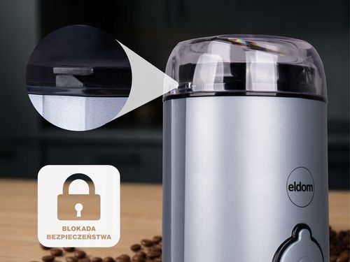 Młynek elektryczny do kawy MK90N beano Eldom niebieski matowy 60g na Arena.pl