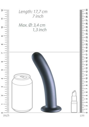 smooth silicone g-spot dildo - 7'' / 17 cm na Arena.pl