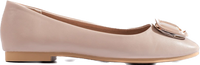 Beżowe baleriny z kwadratowym noskiem Rozmiar: - 36