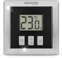 BEZPRZEWODOWY TERMOSTAT REGULATOR TEMPERATURY HEAT AURATON SMART CZARNY