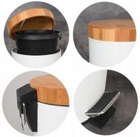 KOSZ NA ŚMIECI + STOJAK WC ze SZCZOTKĄ biały