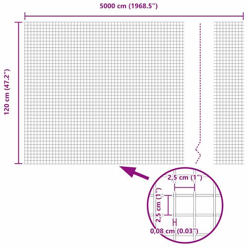 Ogrodzenie z słupkami Srebrny 1.2 x 50 m Stal na Arena.pl