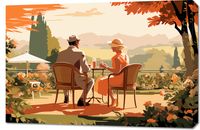 Obraz 90x60cm Retro Randka