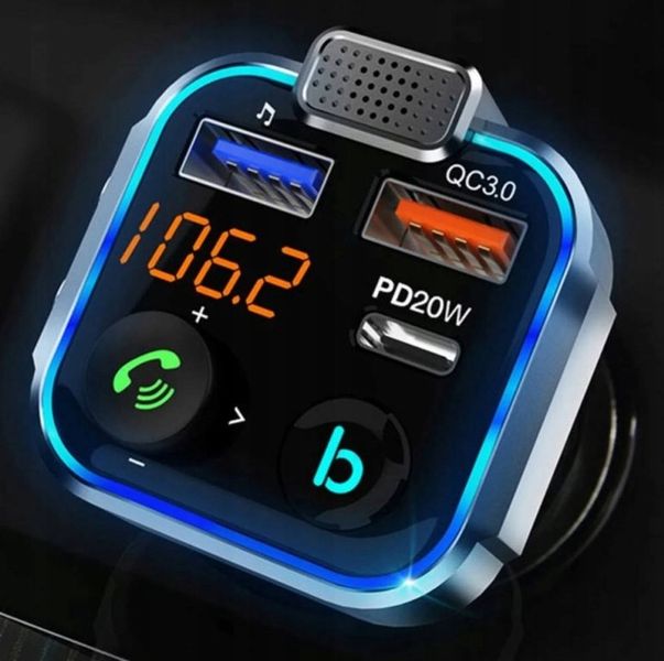 ZESTAW GŁOŚNOMÓWIĄCY TRANSMITER FM MP3 BLUETOOTH ładowarka samochodowa zdjęcie 4
