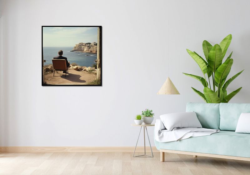 Plakat 80x80cm Samotna Nadmorska Konfrontacja zdjęcie 4