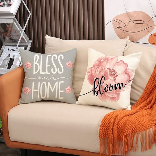 poszewka na poduszkę 45 x 45 cm motyw wiosenny boho pod131 na Arena.pl