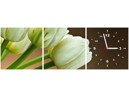 30 90CM OBRAZ 3 ELEM BIAŁE TULIPANY ŚCIENNY PŁOTNO DRUK na Arena.pl