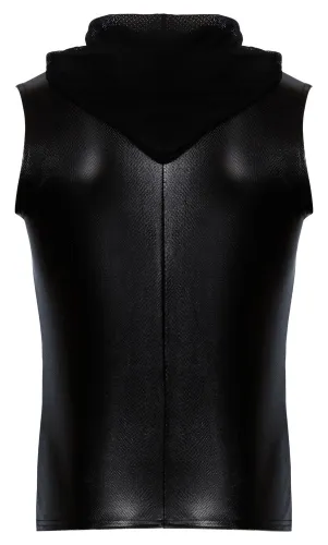 noir 2xl bezrękawnik z kapturem czarny skora węża męski na Arena.pl