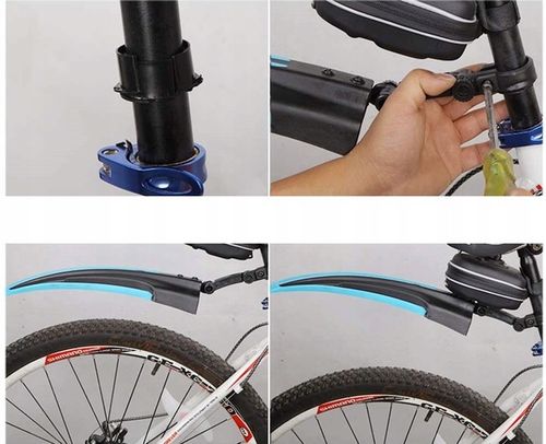 BŁOTNIKI ROWEROWE ROWER ZESTAW KOMPLET PRZÓD TYŁ 2 SZT MTB 24-26 CZARNY na Arena.pl