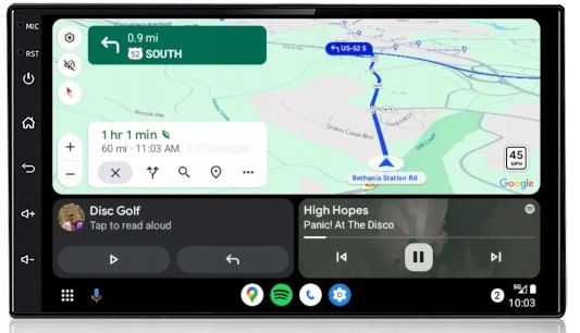 RADIO 2 DIN RDS BLUETOOTH ANDROID AUTO CARPLAY USB 7 CALI 4X50W zdjęcie 2