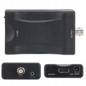 Czarny konwerter HDMI na BNC NT z systemem wideo