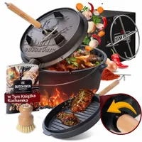 Piekarnik Holenderski 4,5L bez nóżek - kocioł z uchwytem pokrywy 2 w 1