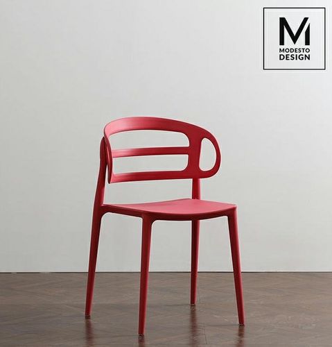 MODESTO krzesło MARCUS czerwone - polipropylen na Arena.pl