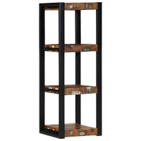 Półka ścienna wielokolorowa 35x35x100 cm lite drewno odzyskane