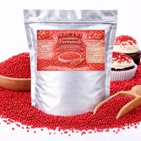 Maczki Cukrowe Czerwone - posypka do tortów deserów gofrów ciast 100g