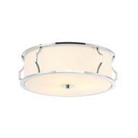 LAMPA sufitowa Pirelo PL Cromo Orlicki Design klasyczna OPRAWA okrągły plafon abażurowy biały chrom