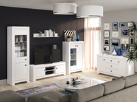 Meblościanka Zestaw Mebli Do Salonu 1 Biały Mat TAITI ML