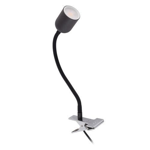 Lampka nocna z klipsem tuba Top 4561 TK Lighting metalowa czarna na Arena.pl