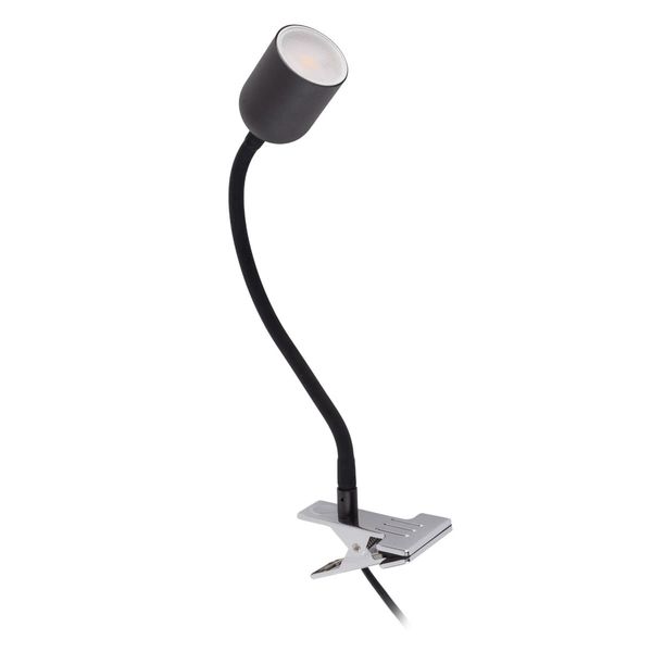 Lampka nocna z klipsem tuba Top 4561 TK Lighting metalowa czarna zdjęcie 4