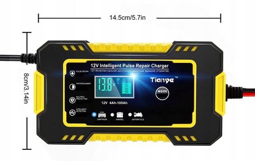 Prostownik samochodowy do akumulatorów 12V 6A FUNKCJA NAPRAWY na Arena.pl