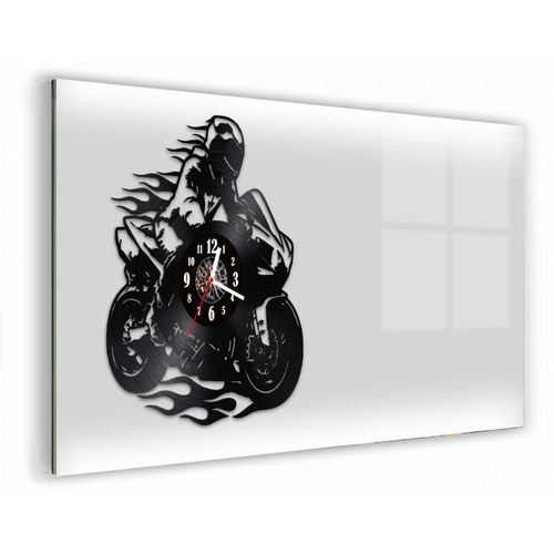Zegar Ścienny z płyty winylowej na lustrze MOTORYZACJA 32 wzory 59x29 cm na Arena.pl