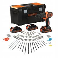 BLACK + DECKER WKRĘTARKA UDAROWA 18V BDCHD181B3A 3x1,5Ah +120 ACC