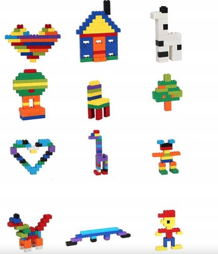 DUŻY ZESTAW BRICKS 1000 EL. KREATYWNE DO TWORZENIA KLOCKI KONSTRUKCYJNE na Arena.pl