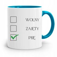 Dla Alkoholika Pijaka Kubek Błękitny Na Prezent Z Nadrukiem Ze Zdjęciem