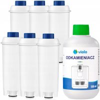 6x WKŁAD FILTR do ekspresu DELONGHI MOCNY ODKAMIENIACZ 500 ml