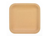 Talerzyki papierowe kraft, 23 x 23 cm 6 szt.