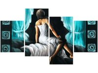 OBRAZ DRUK KOBIETA TURKUSIE