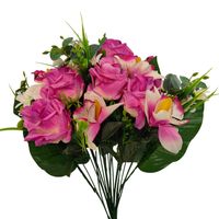 Bukiet róża storczyk kremowo fioletowy