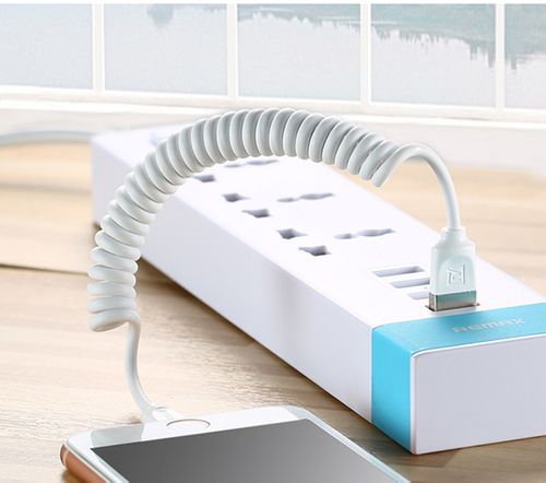 Kabel sprężynowy Remax USB Typ-C  Biały na Arena.pl