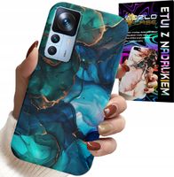 ETUI DO XIAOMI 12T / 12T PRO - NIEBIESKO ZIELONY MARMUREK PLECKI WZORY