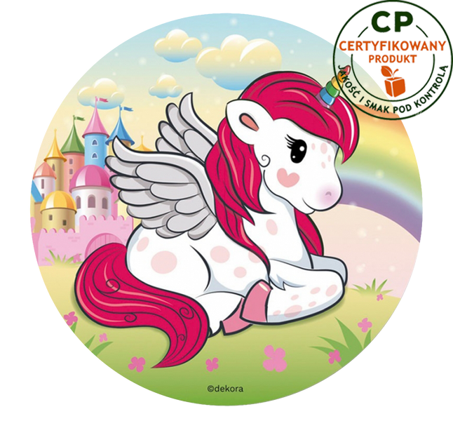 Opłatek na tort Jednorożec zdjęcie 1