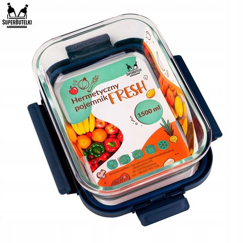 ZESTAW 4 sztuki pojemniki szklane lunchbox próżniowe do żywności + na Arena.pl