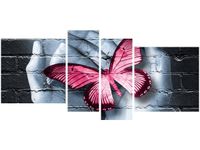 120CM 55 OBRAZ 4 ELEM MOTYLOWE GRAFFITI ŚCIENNY