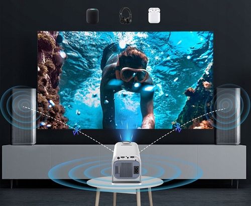 PROJEKTOR RZUTNIK ANDROID TV WIFI FULL HD PRZENOŚNY SMART GŁOŚNIK na Arena.pl