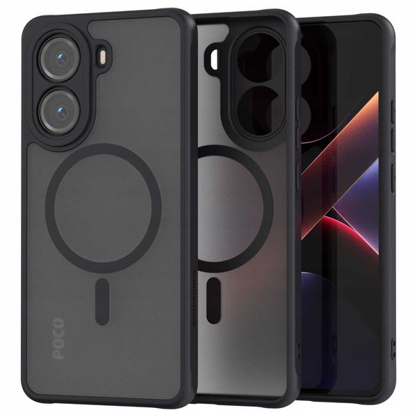 Spacecase Hybrid Mag Poco X7 Pro 5G black zdjęcie 1