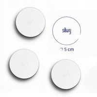 Magnetyczne podkładki okrągłe Silwy białe 5 cm 4 szt.