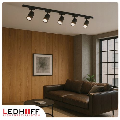 Łącznik z ZASILANIEM prosty do szyn oświetleniowych LED czarny na Arena.pl